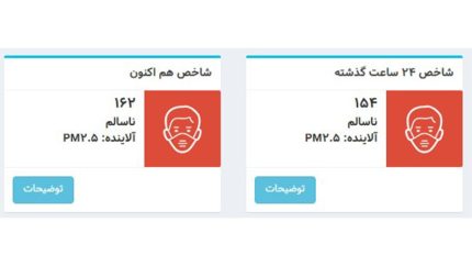 هواشناسی تهران امروز | وضعیت هوای پایتخت قرمز شد + وضعيت هوای تهران تا پايان هفته