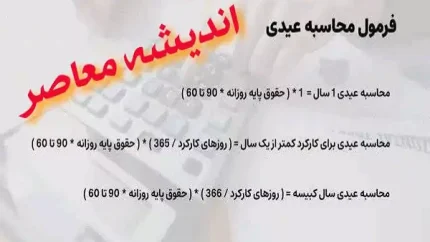 ساده ترین روش محاسبه عیدی و مالیات 1404| از فرمول محاسبه عیدی و پاداش کارگران تا عوامل مؤثر در عیدی کارگران