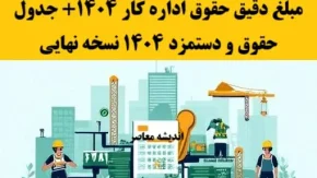 پایه حقوق وزارت کار ۱۴۰۴ چقدر است؟ / مبلغ دقیق حقوق اداره کار 1404+ جدول حقوق و دستمزد 1404 نسخه نهایی