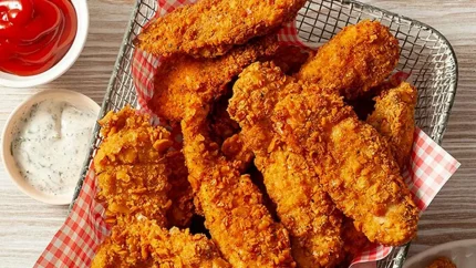 سوخاری خانگی متفاوت / مرغ سوخاری با چیپس / سریع، ساده و فوق‌العاده ترد