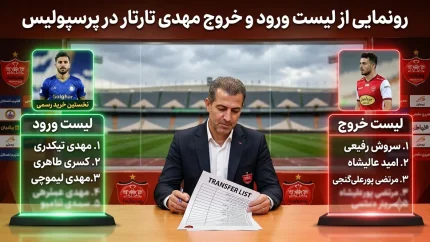 نقل و انتقالات پرسپولیس در تابستان ۱۴۰۵ | لیست ورود و خروج زیر نظر تارتار اعلام شد / از خرید ۴ بازیکن جدید و تمدید با محمدی تا جدایی احتمالی رفیعی و پورعلی‌ گنجی