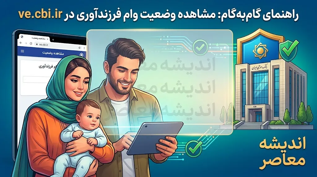 ve cbi ir وام فرزندآوری مشاهده وضعیت ۱۴۰۵ | راهنمای کامل پیگیری وام فرزندآوری با کد رهگیری