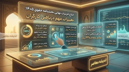 بخشنامه حقوق ۱۴۰۵ کارکنان دولت ابلاغ شد؛ افزایش پلکانی ۲۰ تا ۴۳ درصد + سقف ۱۳۰ میلیونی و معافیت مالیاتی ۴۰ میلیون تومان