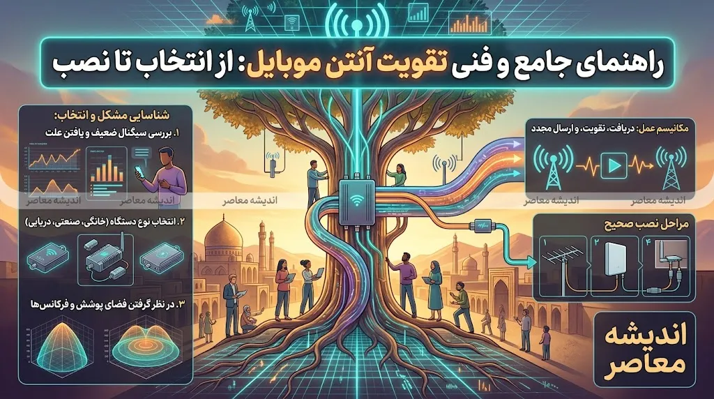 تقویت کننده آنتن موبایل؛ راهکاری برای رفع نقاط کور و بهبود اینترنت + جدول مقایسه مدل‌ها