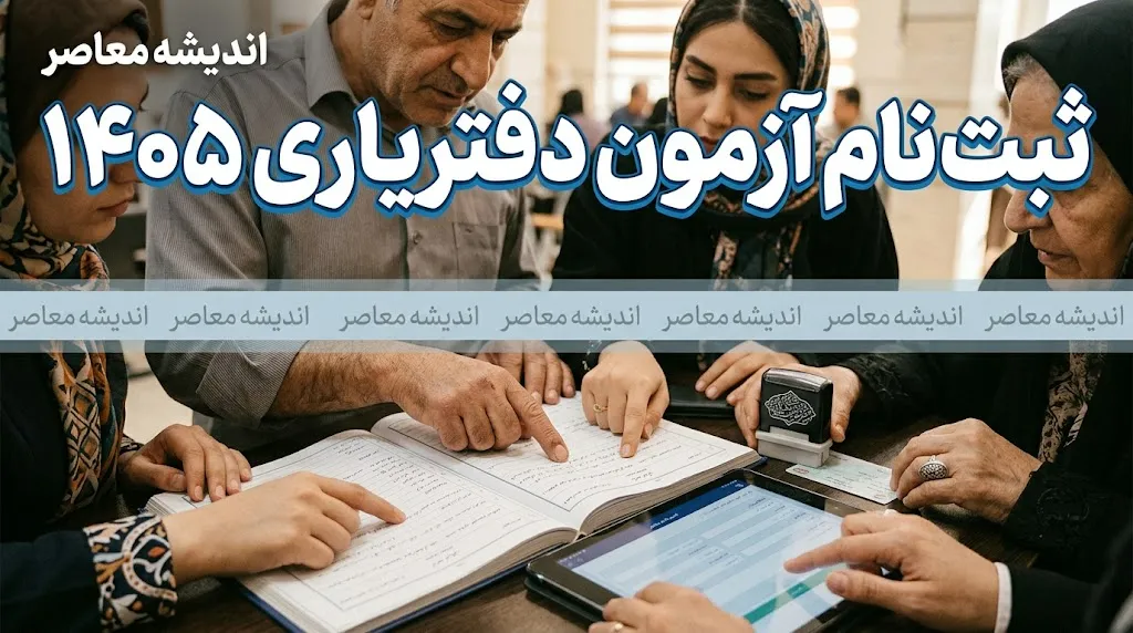 ثبتنام آزمون دفتریاری ۱۴۰۵؛ مهلت تمدید شده تا ۲۷ مرداد + شرایط و مواد امتحانی