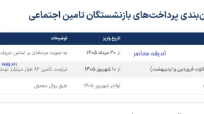 خبر خوش برای بازنشستگان؛ واریز معوقات بازنشستگان تامین اجتماعی از شنبه ۱۰ شهریور با حقوق مرداد / جزئیات کامل زمان واریز معوقات بازنشستگان و نحوه دریافت معوقات بازنشستگان