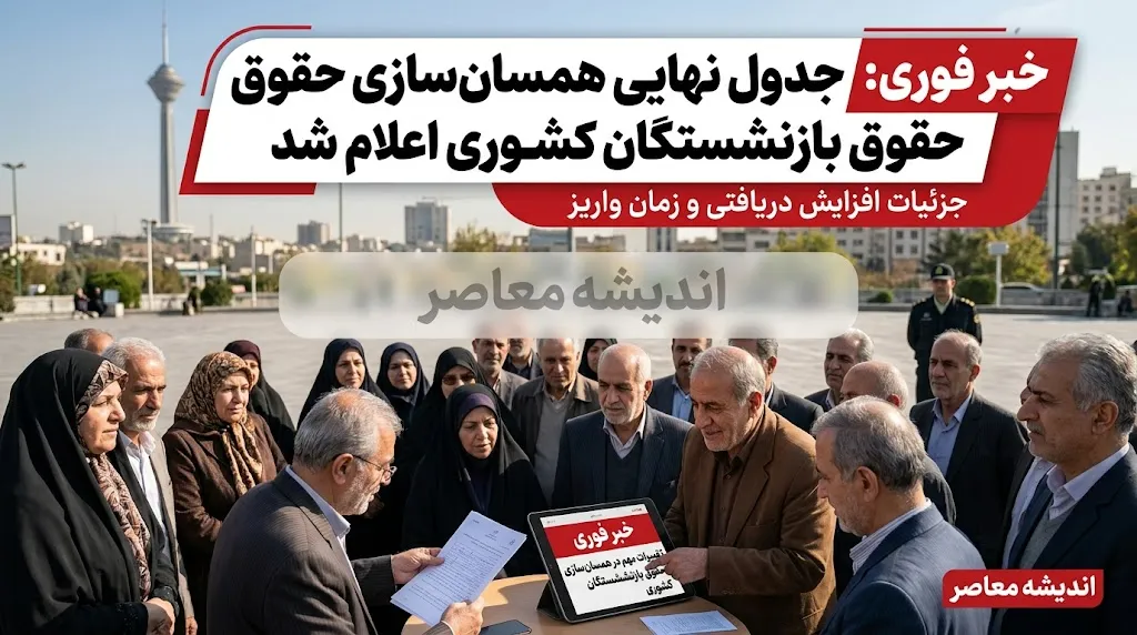 تکذیب شایعات افزایش ۸ میلیونی حقوق بازنشستگان کشوری از آذرماه؛ مرجع رسمی اخبار را دنبال کنید