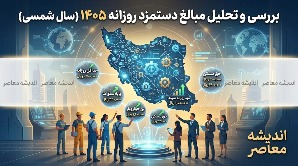 دستمزد روزانه کارگران در سال ۱۴۰۵ اعلام شد؛ افزایش ۶۰ درصدی به ۵۵۴ هزار و ۱۸۵ تومان + جدول کامل مزایا