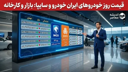 قیمت خودروهای ایران خودرو سایپا امروز پنجشنبه 15 مرداد 1405 | قیمت خودروهای ایران خودرو سایپا امروز پنجشنبه 15 مرداد 1405 در بازار | آخرین جدول قیمت محصولات ایران خودرو و سایپا