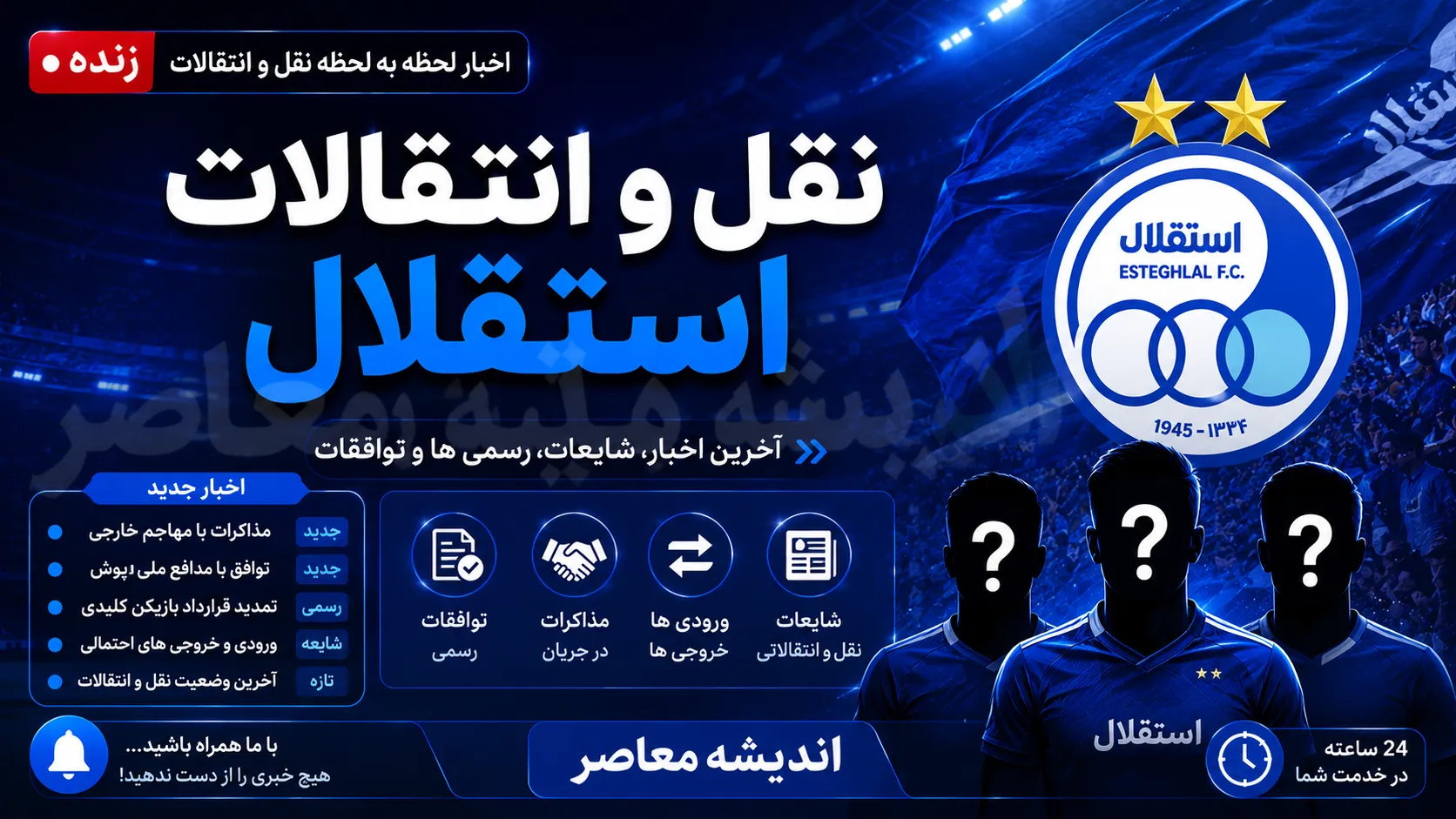 تداوم بحران پنجره بسته؛ خریدهای جدید استقلال در هاله‌ای از ابهام و ۱۸ بازیکن در آستانه لیگ