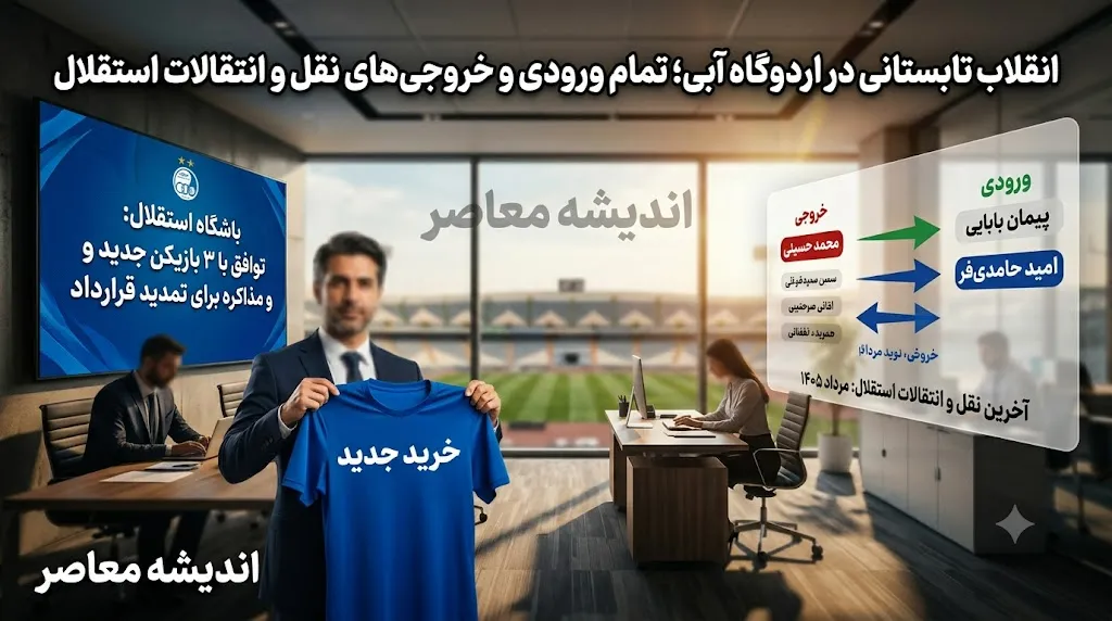 آخرین نقل‌وانتقالات استقلال ۱۴۰۵؛ خریدهای جدید آبی‌ها، وضعیت پنجره نقل‌وانتقالاتی و آخرین خروجی‌ها تا امروز