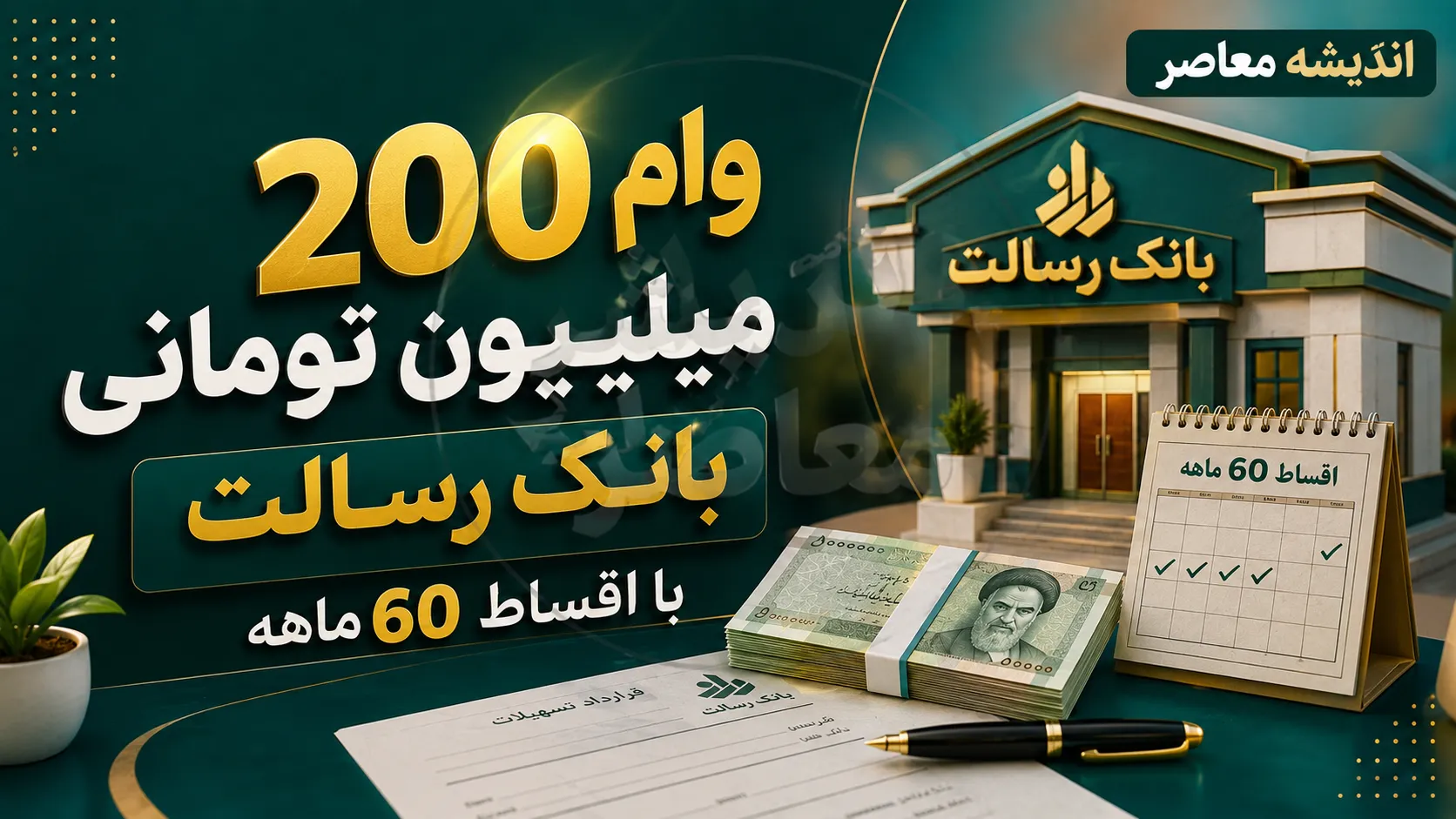 ثبت نام وام ۲۰۰ میلیون تومانی بانک رسالت با اقساط ۶۰ ماهه؛ راهنمای کامل دریافت + هشدارهای مهم