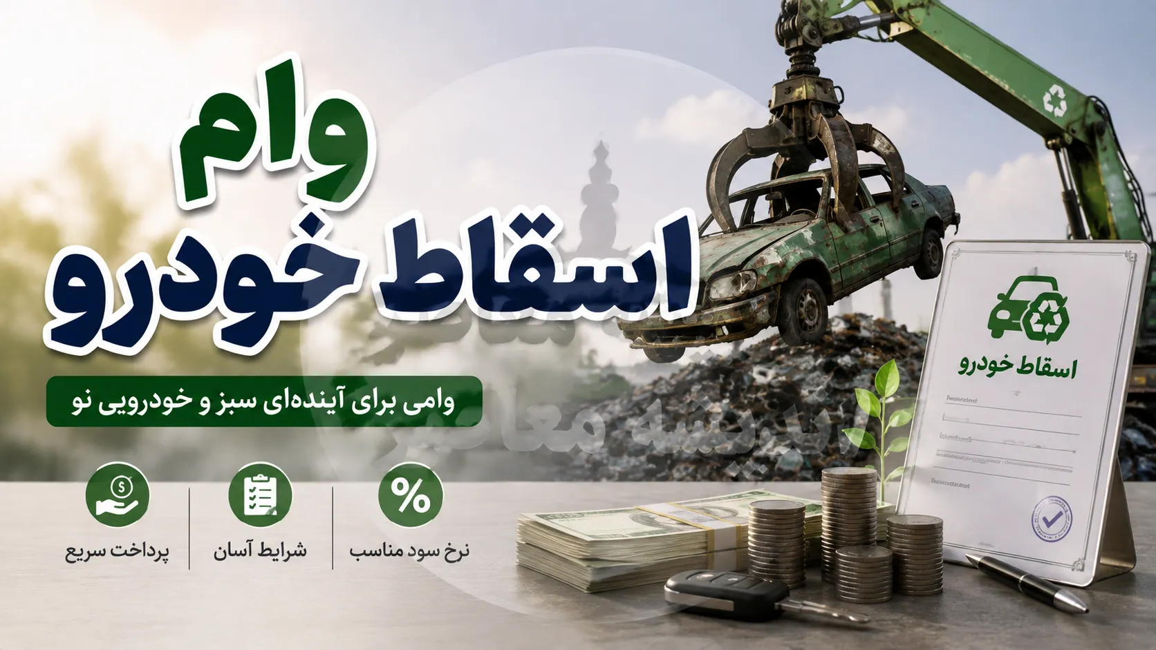 وام اسقاط خودرو ۱۴۰۵؛ وام ۴۰۰ میلیونی نوسازی خودروهای فرسوده + شرایط دریافت، ثبت نام و نحوه پرداخت