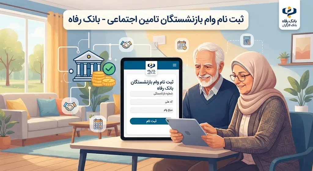 ثبت نام وام بازنشستگان تامین اجتماعی بانک رفاه ۱۴۰۵ | وام ۶۰ میلیونی، شرایط، نحوه ثبت نام و زمان واریز