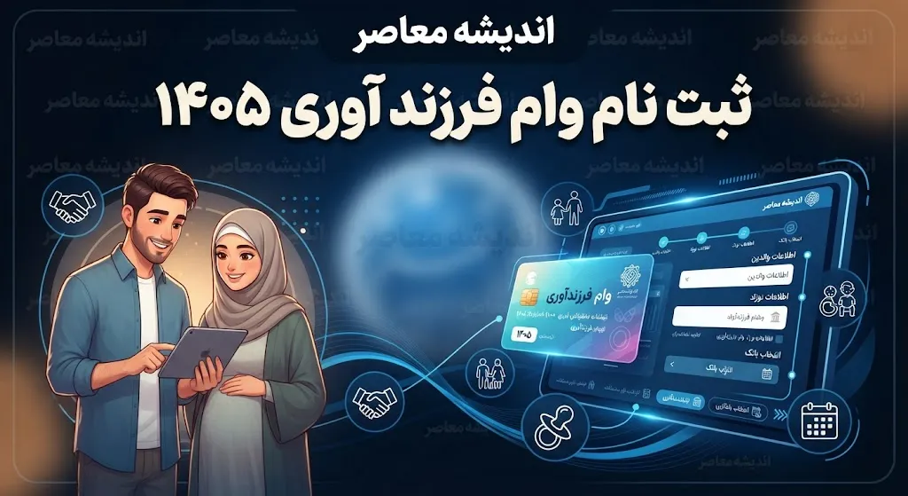 ثبت نام وام فرزند آوری ۱۴۰۵؛ شرایط جدید و مبلغ وام فرزند اول تا پنجم / ثبت نام وام فرزند آوری ۱۴۰۵ در سامانه بانک مرکزی / وام فرزندآوری ۱۴۰۵ چقدر است؟ راهنمای کامل ثبت نام و دریافت تسهیلات / سامانه ثبت نام وام فرزند آوری ۱۴۰۵ و شرایط دریافت وام