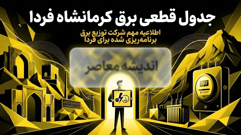 برنامه قطعی برق کرمانشاه فردا چهارشنبه ۱۹ شهریور ۱۴۰۵؛ هشدار افزایش ساعات خاموشی در روزهای گرم