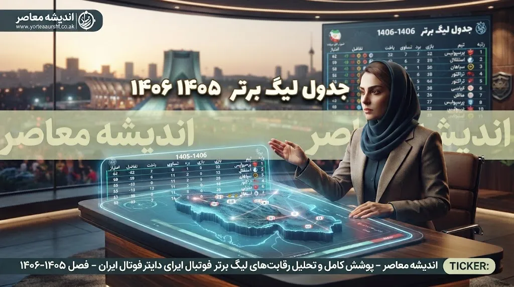 جدول لیگ برتر فوتبال ایران ۱۴۰۵–۱۴۰۶؛ تراکتور صدرنشین، استقلال دوم و پرسپولیس سوم