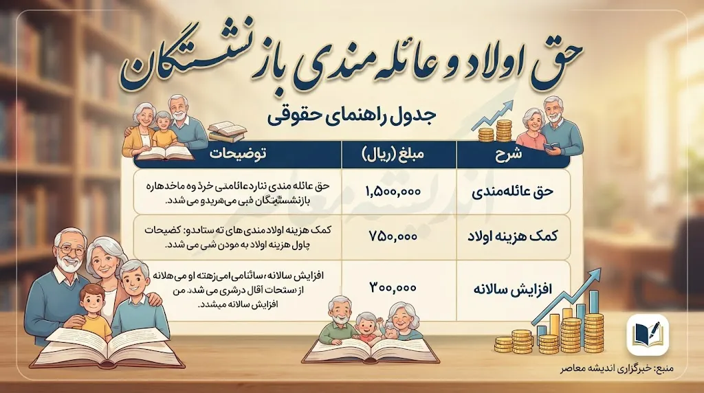 خبر مهم برای بازنشستگان تامین اجتماعی؛ ماجرای حذف حق اولاد و عائله مندی وارد مرحله تازه شد / پیگیری برای جبران پرداخت ها ادامه دارد / جزئیات آخرین توضیحات