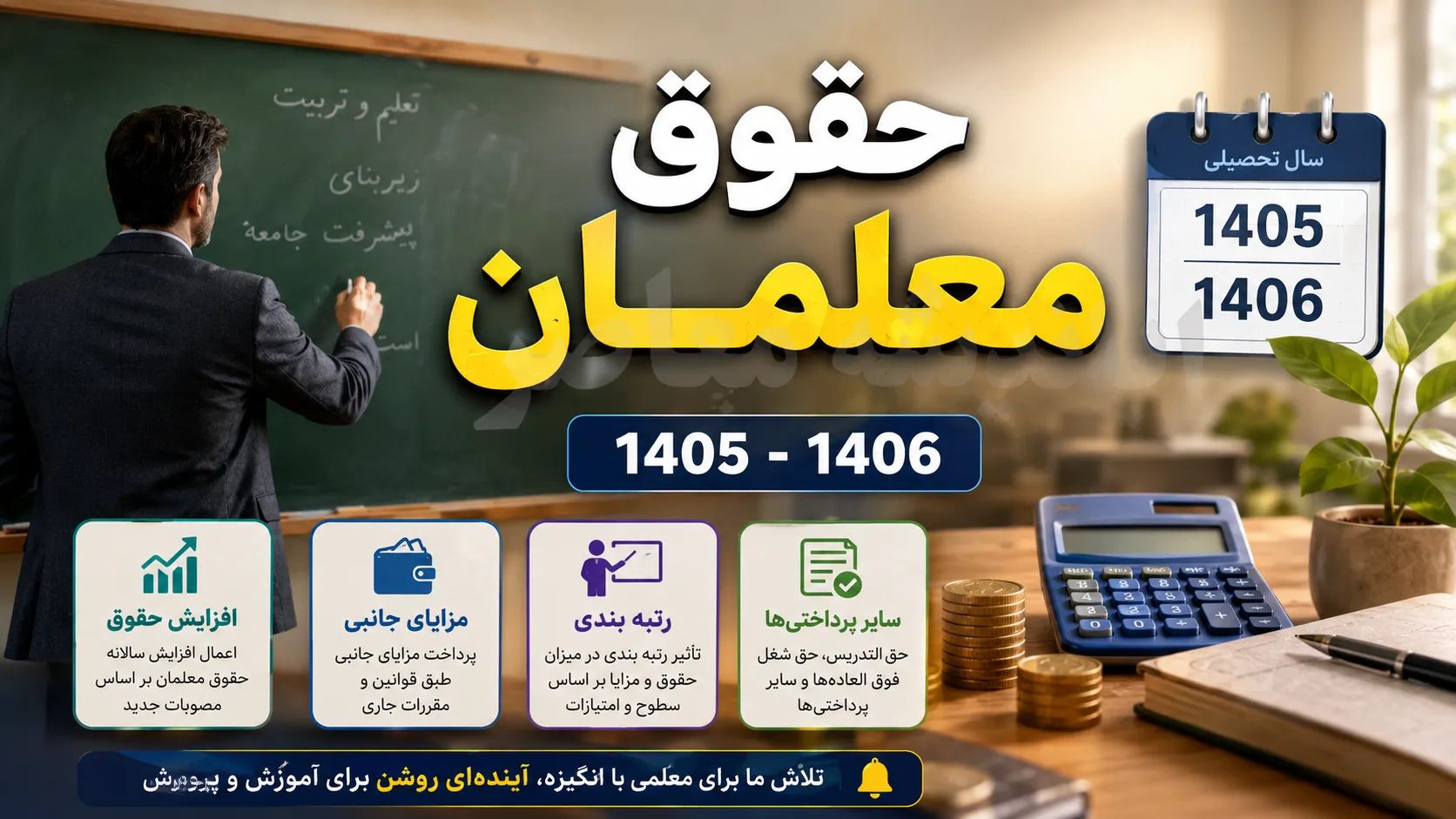 حقوق ۷۰ میلیونی معلمان و فرهنگیان در مهر ۱۴۰۵؛ آیا حقوق فرهنگیان به ۷۰ میلیون تومان می رسد؟