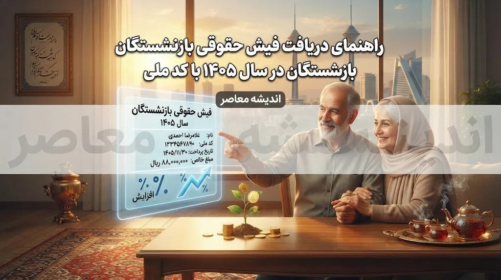 راهنمای جامع دریافت فیش حقوقی بازنشستگان کشوری و تامین اجتماعی با کد ملی در سال ۱۴۰۵؛ آموزش مشاهده، دانلود و چاپ فیش حقوقی