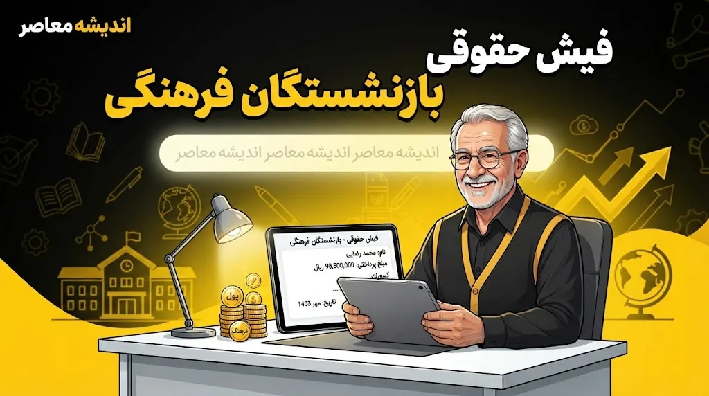فیش حقوقی بازنشستگان فرهنگی | راهنمای گام‌به‌گام دریافت از my.medu.ir و eservices.cspf.ir + نکات مهم درباره ورود با کد ملی