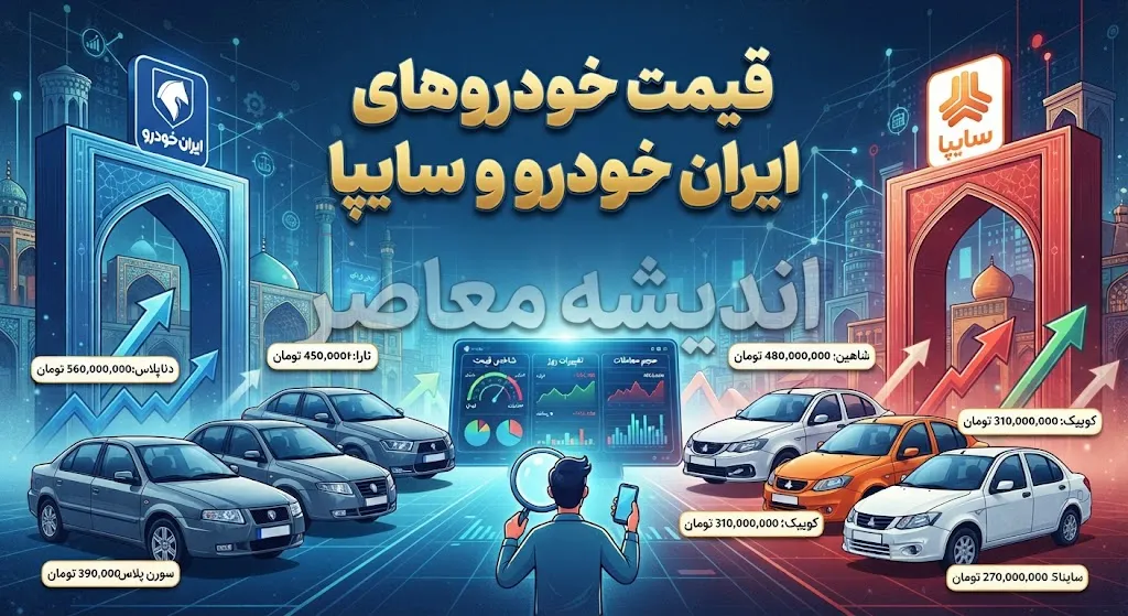 قیمت خودروهای ایران خودرو و سایپا امروز ۲۲ شهریور ۱۴۰۵؛ جدول قیمت بازار / قیمت ایران خودرو و سایپا امروز یکشنبه ۲۲ شهریور؛ کدام خودرو ارزان و گران شد؟ / قیمت خودرو امروز؛ آخرین قیمت محصولات ایران خودرو و سایپا در بازار