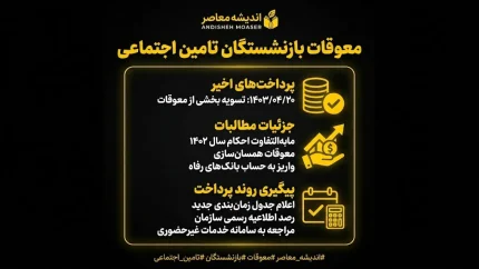 پرداخت معوقات بازنشستگان تامین اجتماعی؛ آخرین خبر از واریز معوقات اردیبهشت ۱۴۰۵ در مهر و آبان